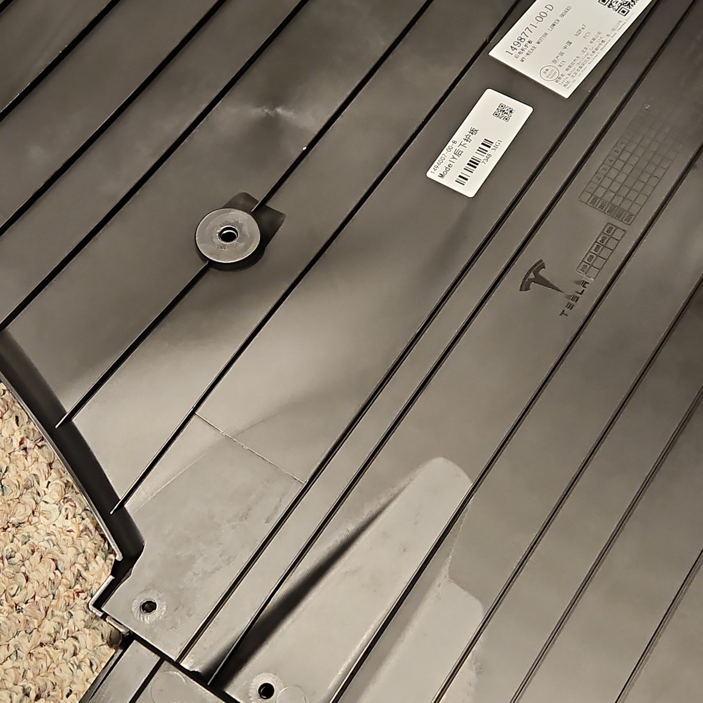 Tesla 1494007-00-C Model Y rear bumper under body lower splash shield NEW