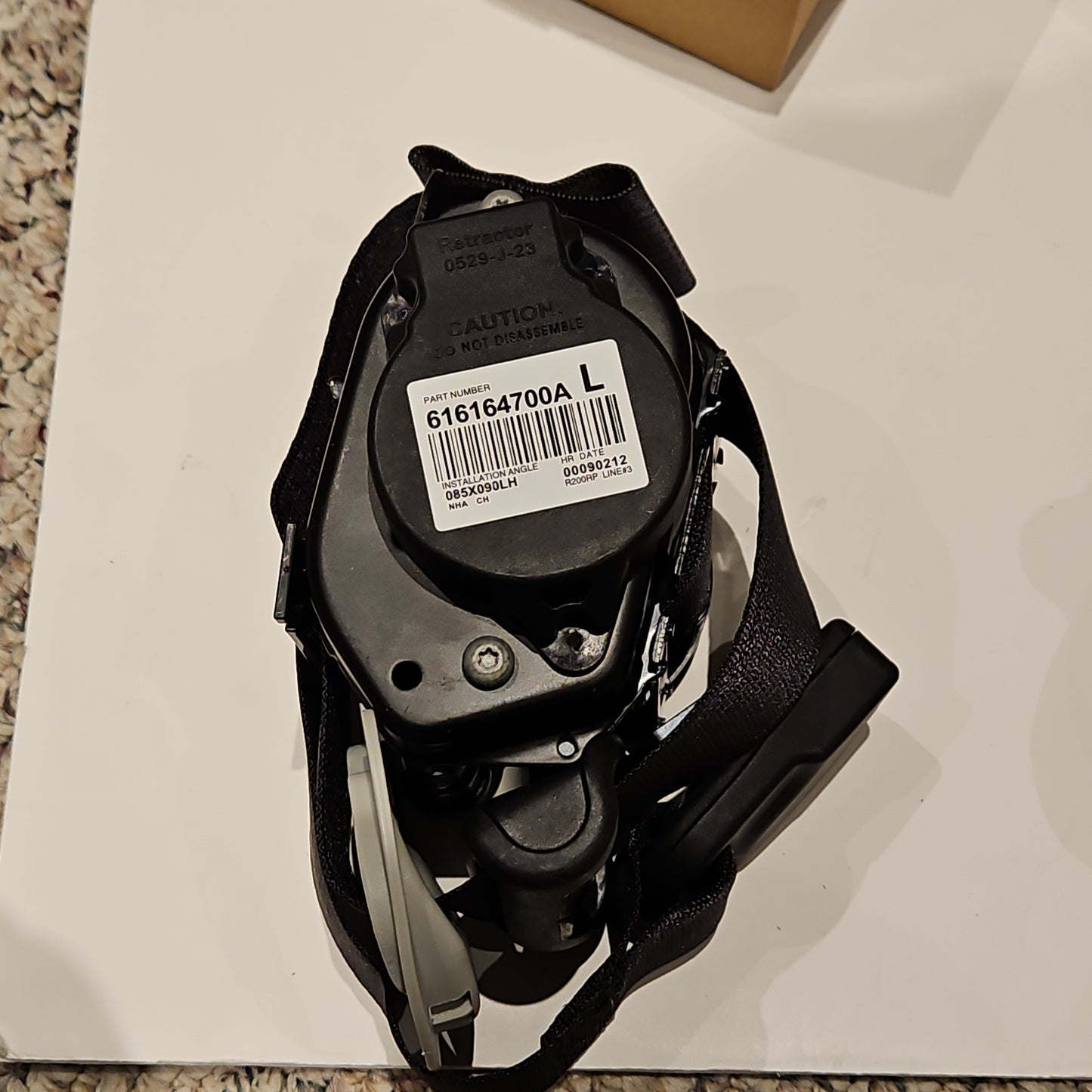 Tesla 1105821-01-F Model 3 safety belt retractor NEW Front Left