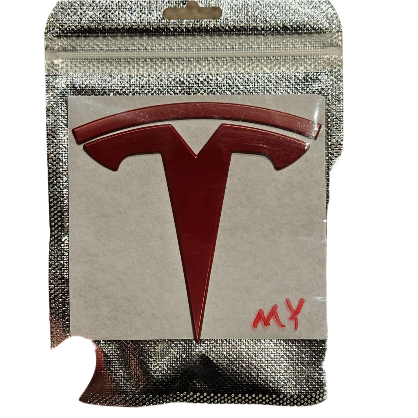 Tesla Emblem Logo Model Y Rear Trunk Red NEW