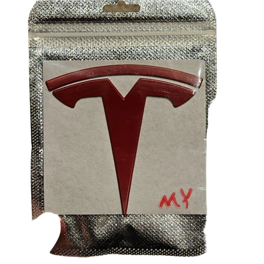 Tesla Emblem Logo Model Y Rear Trunk Red NEW