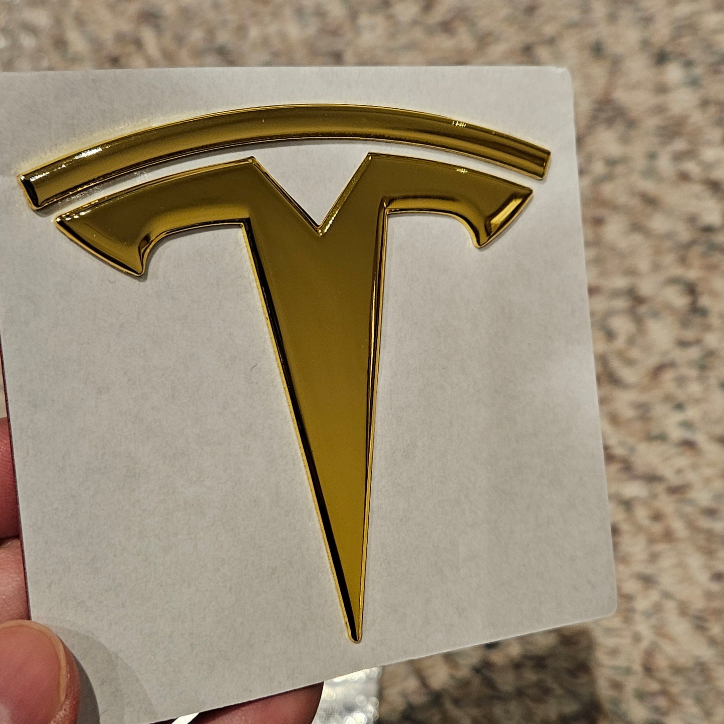 Tesla emblem logo model 3/Y front Trunk gold NEW