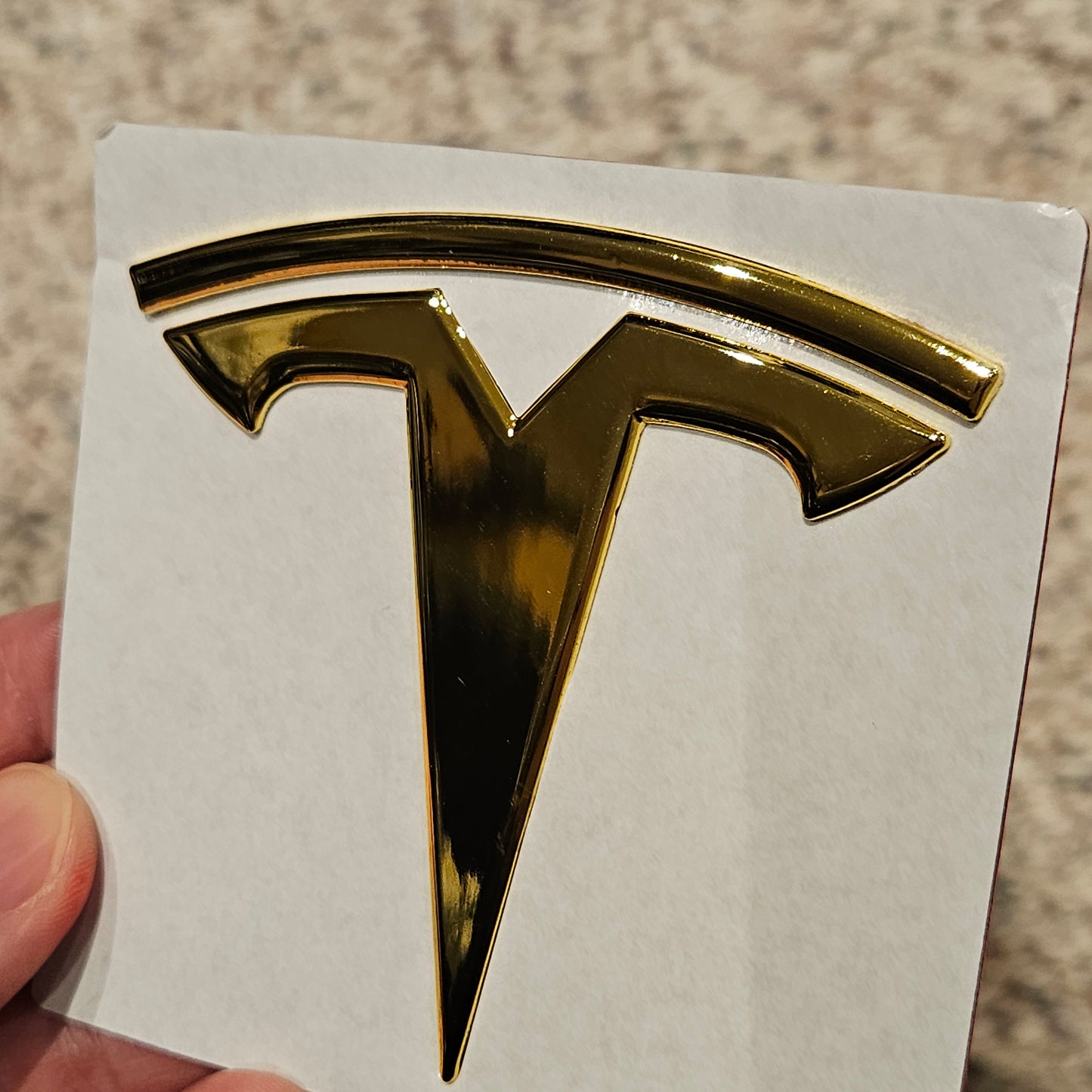 Tesla emblem logo model 3/Y front Trunk gold NEW
