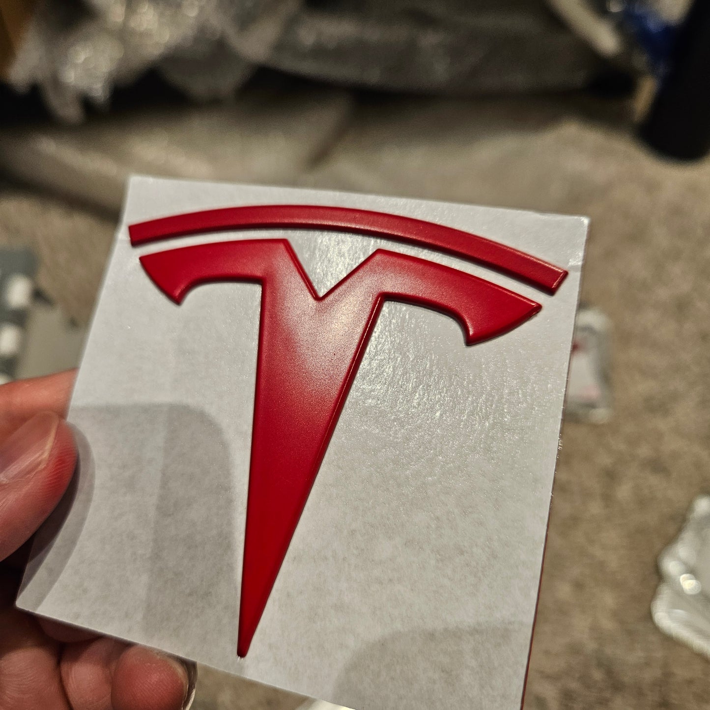 Tesla model 3/Y emblem logo front trunk red NEW