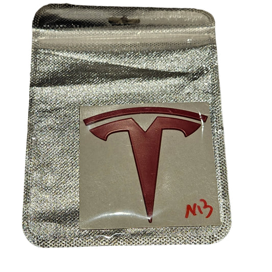Tesla Emblem Logo Model 3 Rear Trunk Red NEW