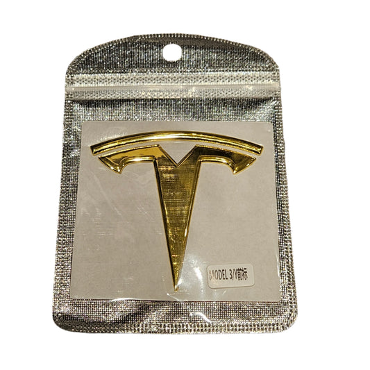 Tesla emblem logo model 3/Y front Trunk gold NEW