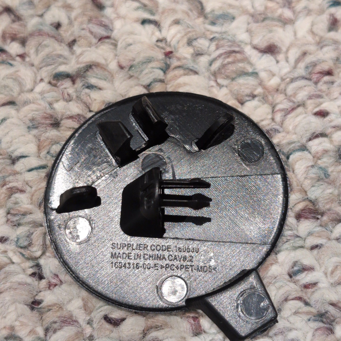 Tesla 1694316-00-E 2024 2025 Model 3 FRONT Bumper Fascia Tow Hook Cover Cap