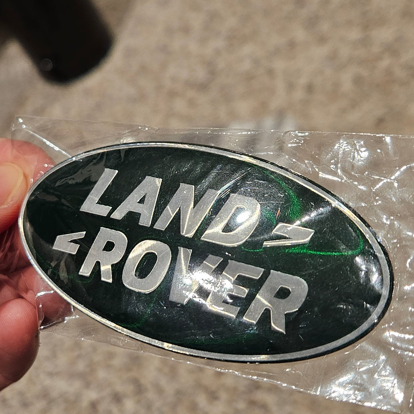 Land Rover Badge Front Trunk Green 8cm NEW
