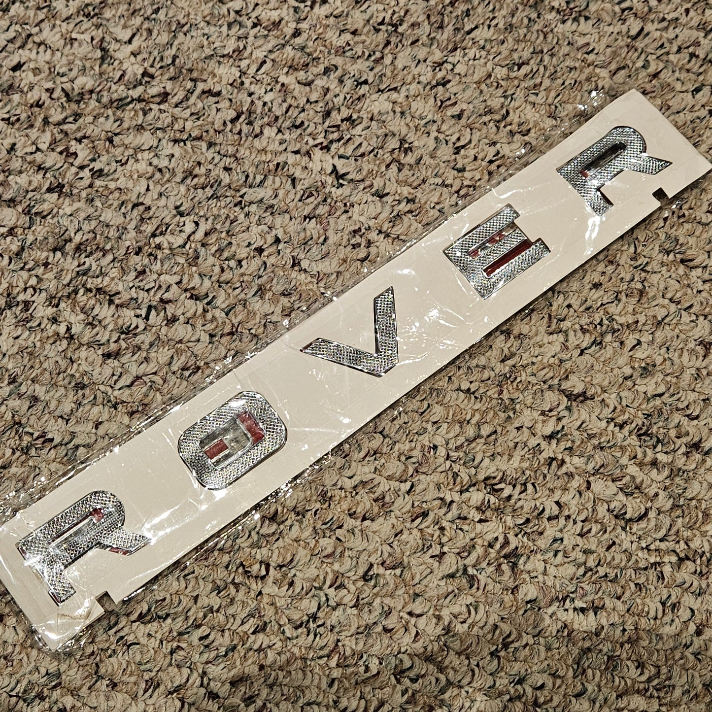 RANGE ROVER Lettering Logo Emblem Diamond Silver NEW