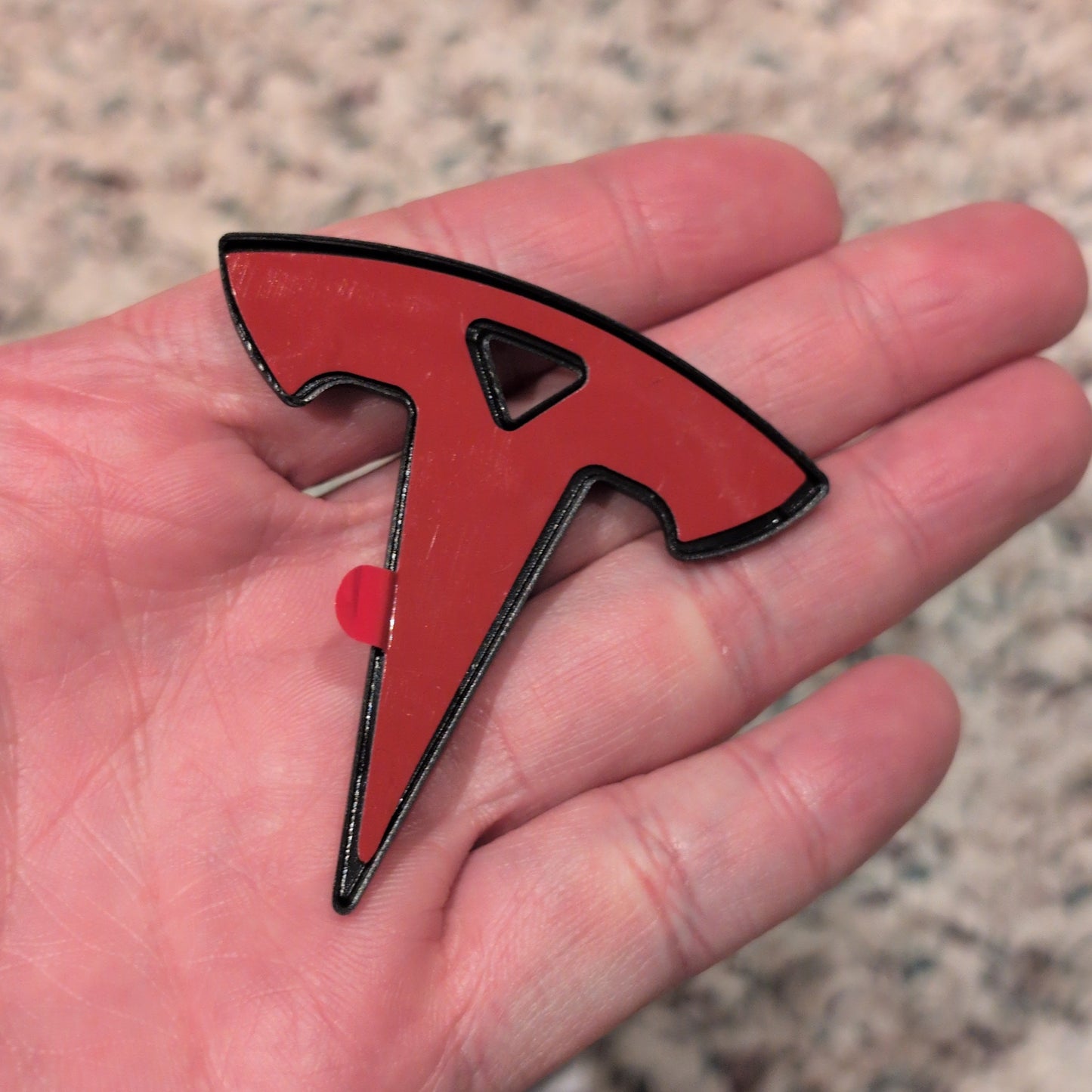 Tesla Steering Wheel Emblem Cap Matte Black