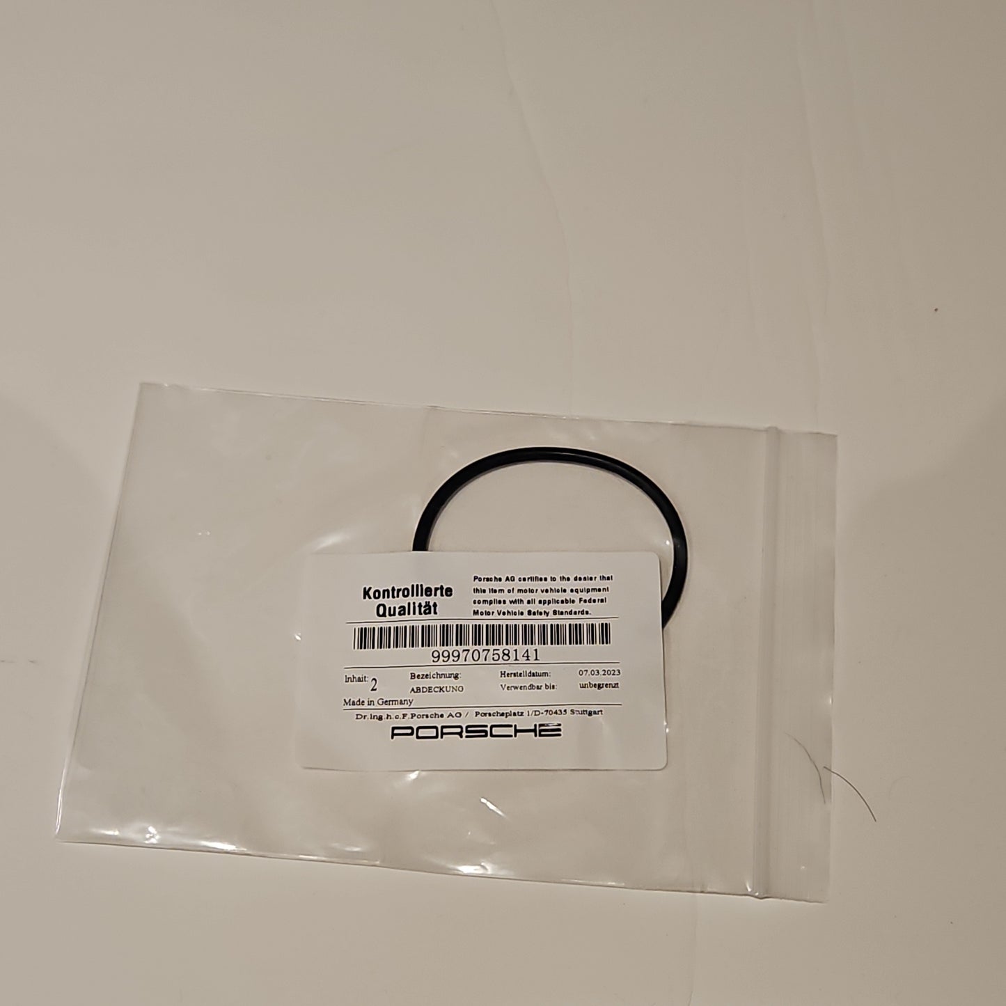 OEM 99970758141 Porsche Vacuum Pump O-Ring