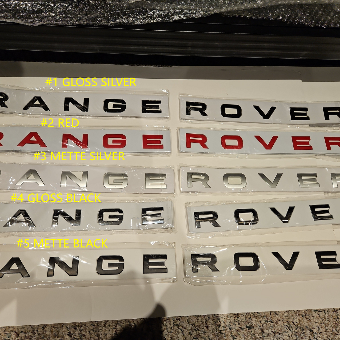 RANGE ROVER Letters Badge Logo Front Rear Hood PRICE EACH