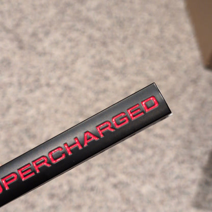 LAND ROVER Supercharged logo Badge Emblem 3D black red