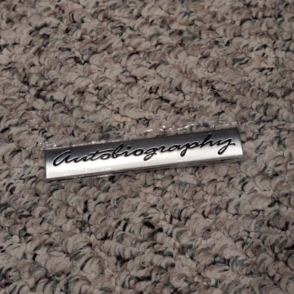 Autobiography logo Car Sticker Logo Car Badge Silver Black