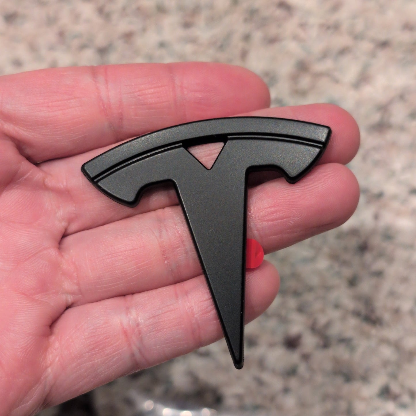 Tesla Steering Wheel Emblem Cap Matte Black