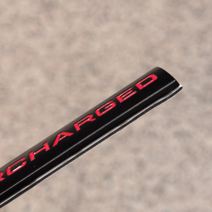 LAND ROVER Supercharged logo Badge Emblem 3D black red