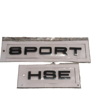 Range Rover Letters SPORT HSE Emblem Matte Black