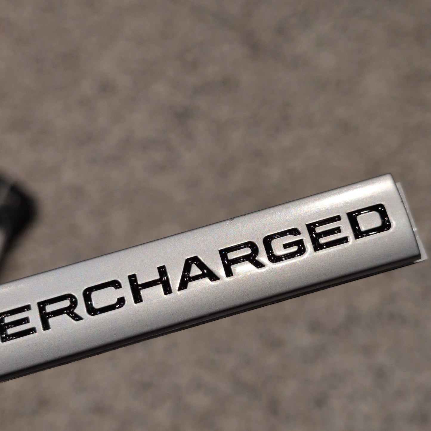 LAND ROVER Supercharged logo silver Badge Emblem 3D
