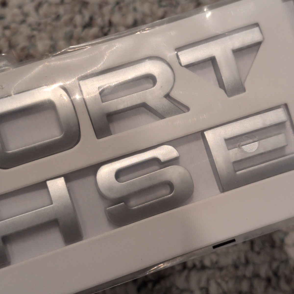 SPORT HSE Letters Trunk Emblem for Land Rover Matte Silver