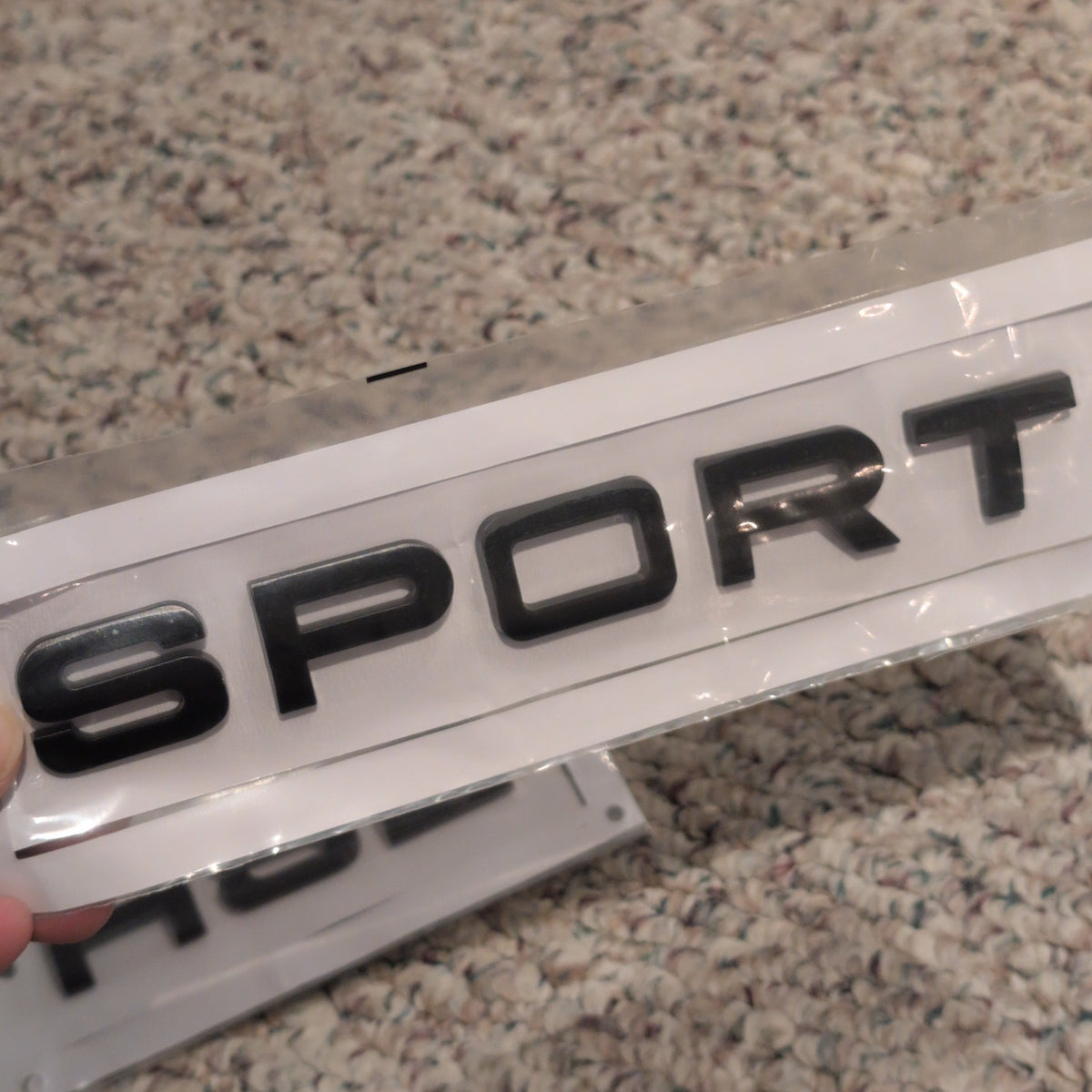 Range Rover Letters SPORT HSE Emblem Matte Black