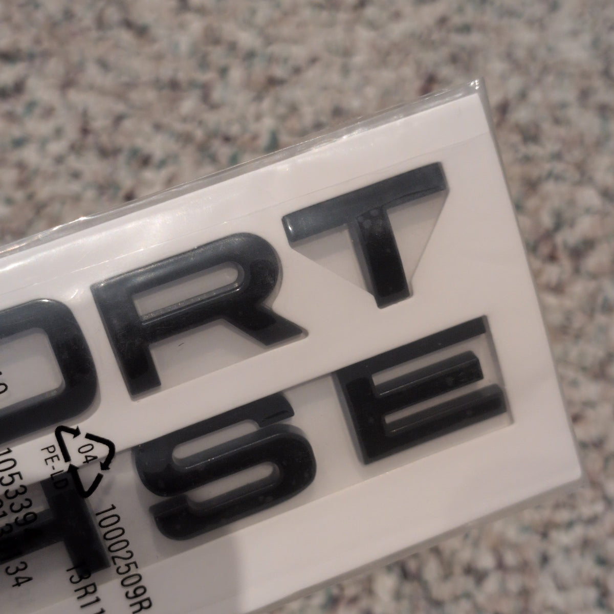 Range Rover Letters SPORT HSE Emblem Gloss Black